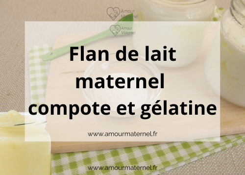 flan lait maternel compote gelatine
